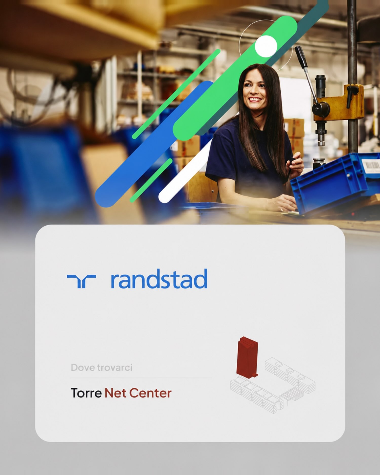 🤝 Persone, competenze e opportunità.

Tra le aziende presenti all’interno del Net Center c’è Randstad, talent company attiva nei servizi per il lavoro