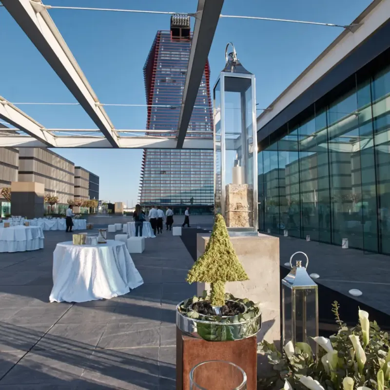 outdoor tables for Despar event